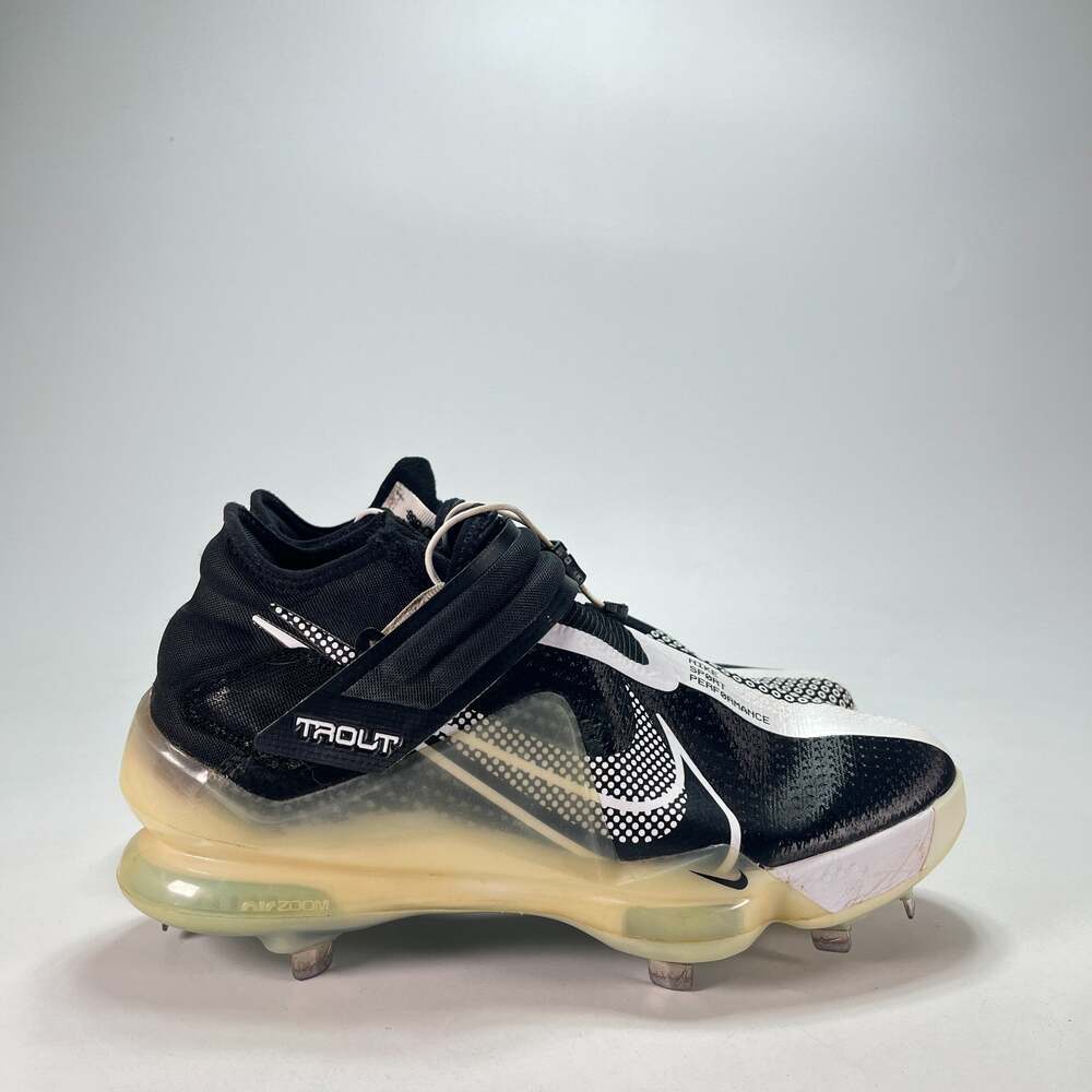 Nike Force Zoom Trout 7 Pro Metal Baseball Cleats Black White Men's Size 9.5